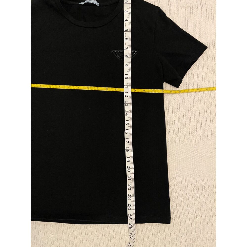 Black Cotton T-Shirt Small | Minimalist Unisex Tee | Soft Basic Everyday Top - Picture 3 of 5